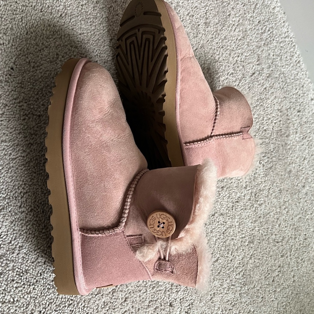UGG Pink Fur-Lined Boots